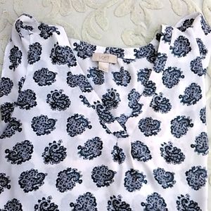 Loft Blue and white Paisley Blouse Size Large